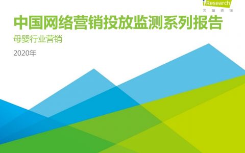 2020年中国网络营销投放监测系列报告—母婴行业营销